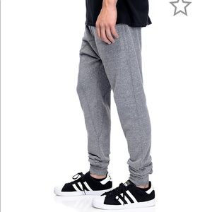 Zine Cover Grey Knit Joggers